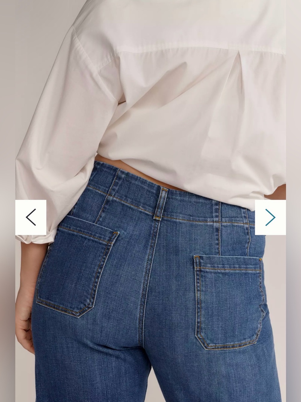 Maeve Colette High-Rise Wide-Leg Cropped Jeans Anthropologie $138 Size 22W NWOT - Picture 4 of 8